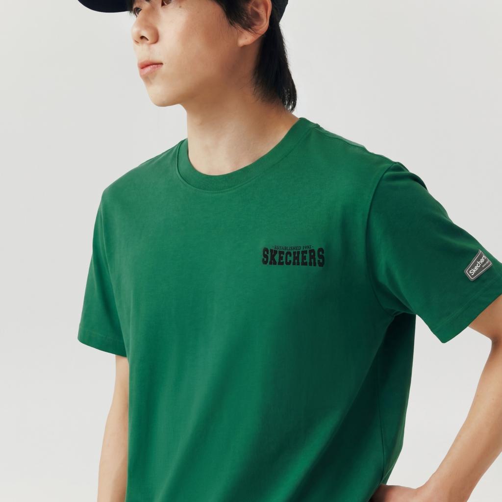 Skechers Solid Color Moisture-Wicking Quick-Dry Cool Feeling UV Protection T-Shirt Unisex Tops L126U044-001Z