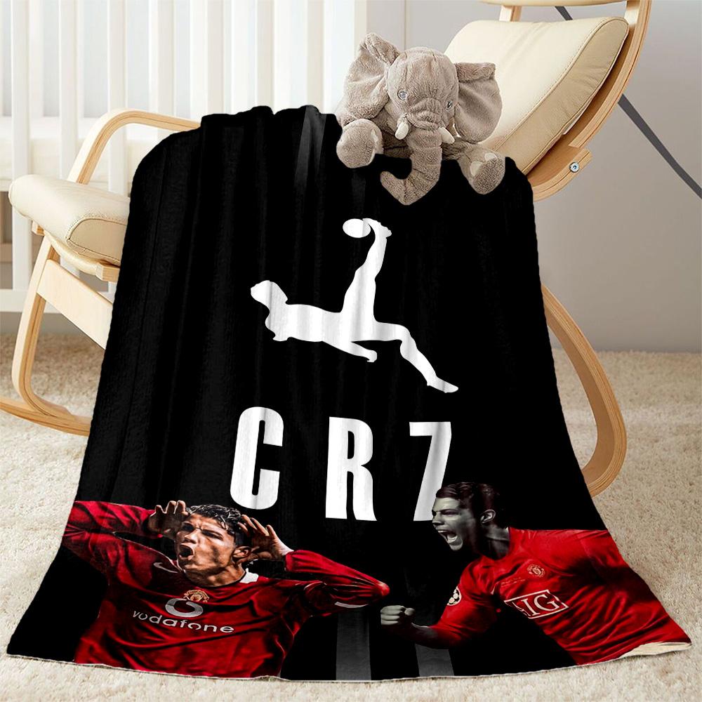 Ronaldo's Crz Football Legends Blanket Ultra-Soft Great for Sofa Livingroom Seaside Four Seasons Universal Modern Gift for Travel Home Birthdays