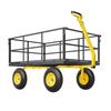 Steel Garden Cart 1400lb Capacity Heavy Duty Yard Wagon Cart 13in Tires