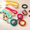 Europäischer und amerikanischer Farb-Dopamin-Acryl-Handgefertigter Perlenhalskette Vergoldeter Edelstahl Nischen-Schmuck High-End