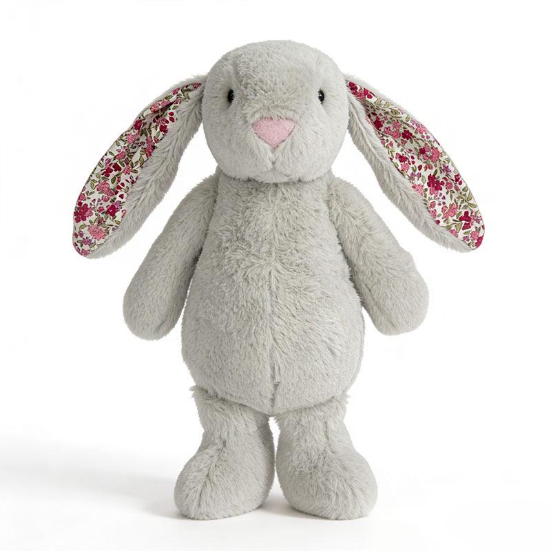 Floral Lop-Eared Rabbit Plush Toy - Long-Eared Comfort Doll for Children -