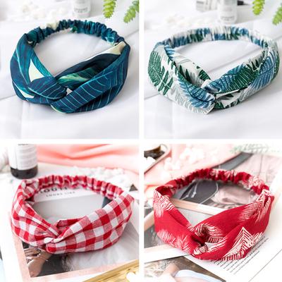 Fashion Women Girls Bohemian Hair Bands Print Headbands Vintage Cross Turban Bandage Bandanas HairBands Hair Accessories