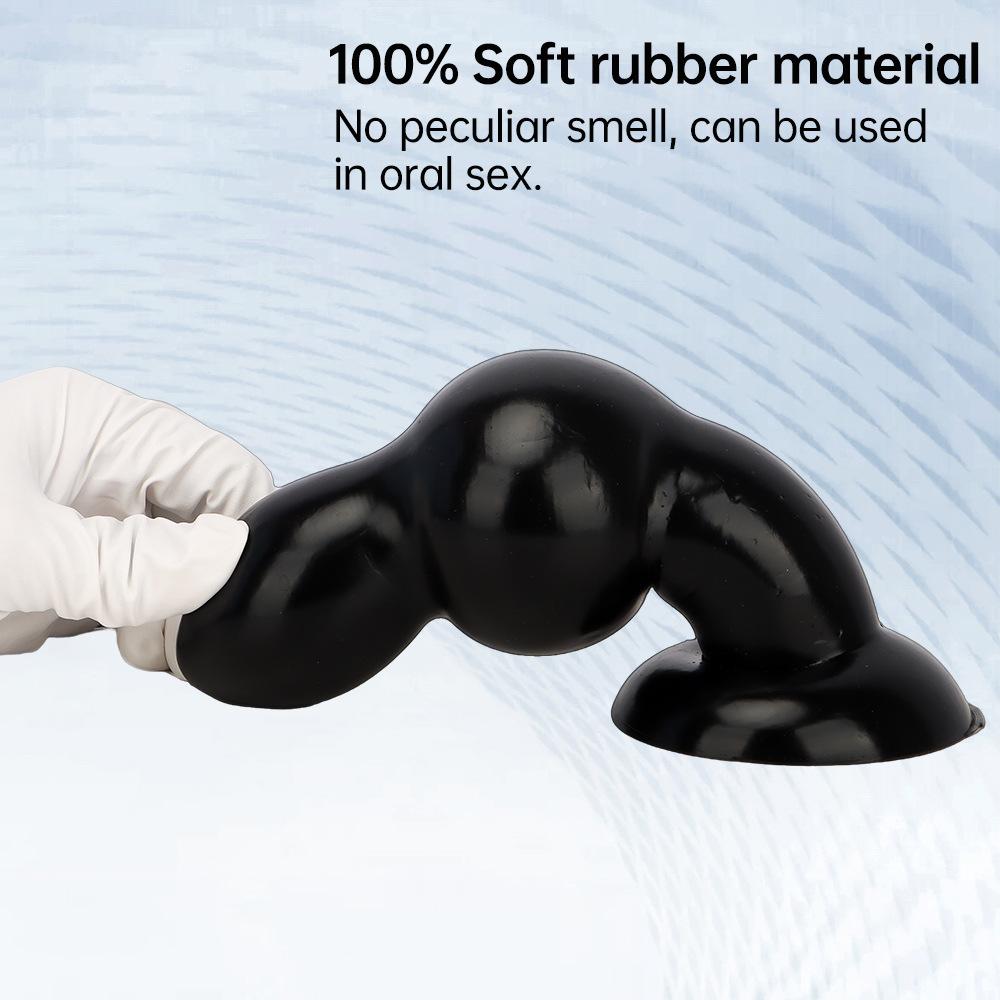 Großer Analplug Sexspielzeug Analdildos Schwarzer Penis PVC Realistischer Schwanz Fisting Sklave Pegging
