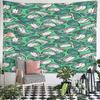 Green and White Mushroom Pattern Design Pattern Wall Hanging Tapestry Decorative Tapestry Home Decor for Bedroom and Living Room
