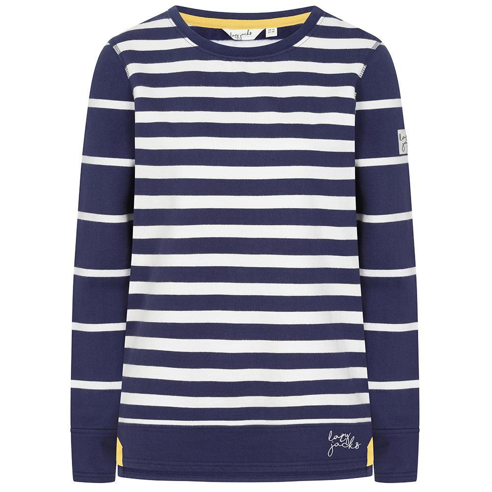 Lazy Jacks Womens/Ladies Striped Crew Neck Sweatshirt