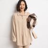 Women's Mid-Length Cashmere Cardigan Sweater - Autumn/Winter Style with POLO Collar