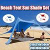 Sombrilla de Playa para Exterior Portátil Protección UV Familiar Camping Tienda de Playa Cenador con Bolsa de Almacenamiento para Playa Camping Fiesta Picnic