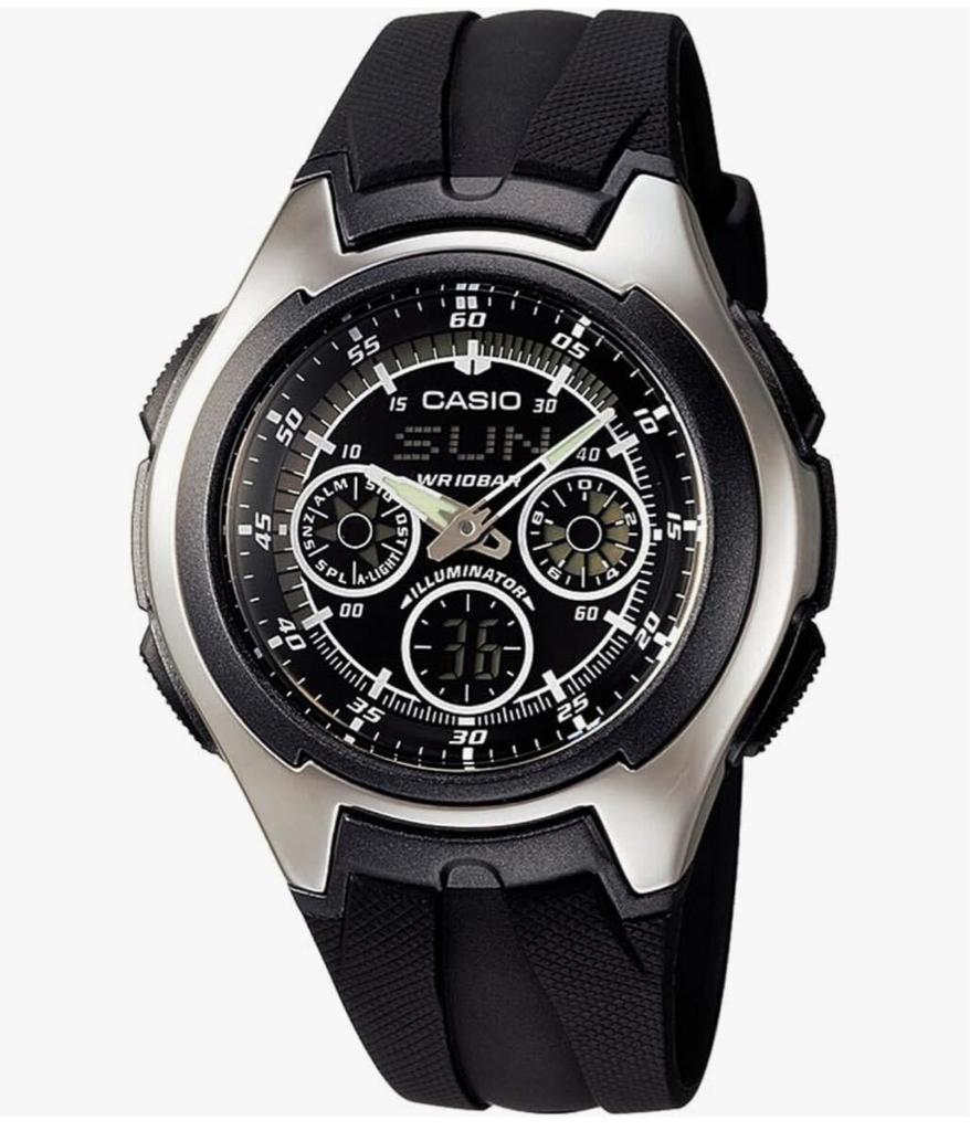 Casio Standard Analog-Digital Watch, Black, Men's, No. 1245-07-1