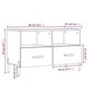 VidaXL Meuble TV Blanc brillant 80x36x50 cm Bois d'ingénierie 828982
