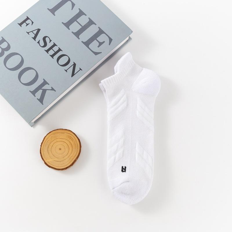 

Носки для бега, Мужские короткие носки, Профессиональные спортивные носки против запаха, Марафонские, Баскетбольные мужские носки, Мужские носки-след с махровым дном 1 pair белый