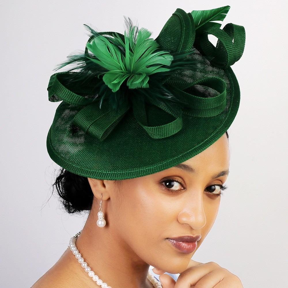 Exquisite Feather Fascinator Hat Elegant Bridal Headband Retro Bride Headdress Wedding