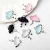 Matted Resin and Zinc Alloy Cloud Charms for Earrings and Necklaces Resin Charms for Jewelry Making 10pcs/lot