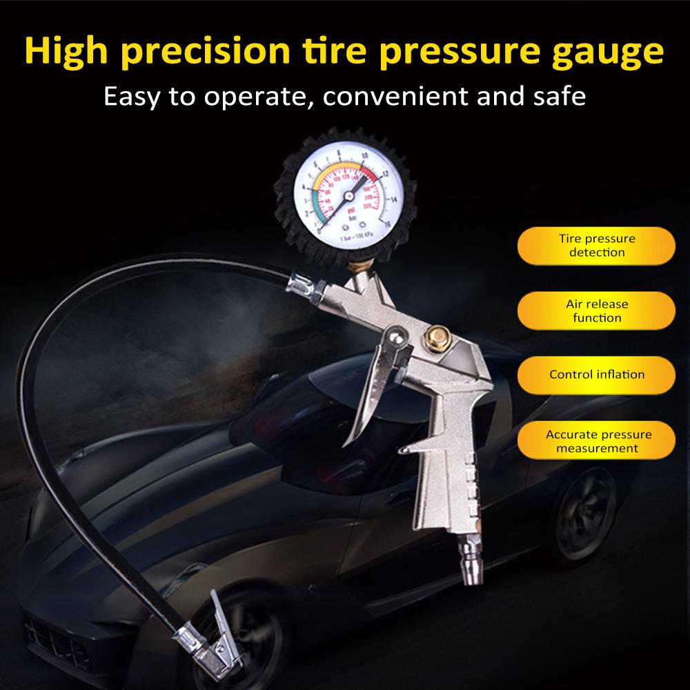 Tire Pressure Gauge Tire Inflator Pressure Gauge with Inflator Deflation Precise Pressure