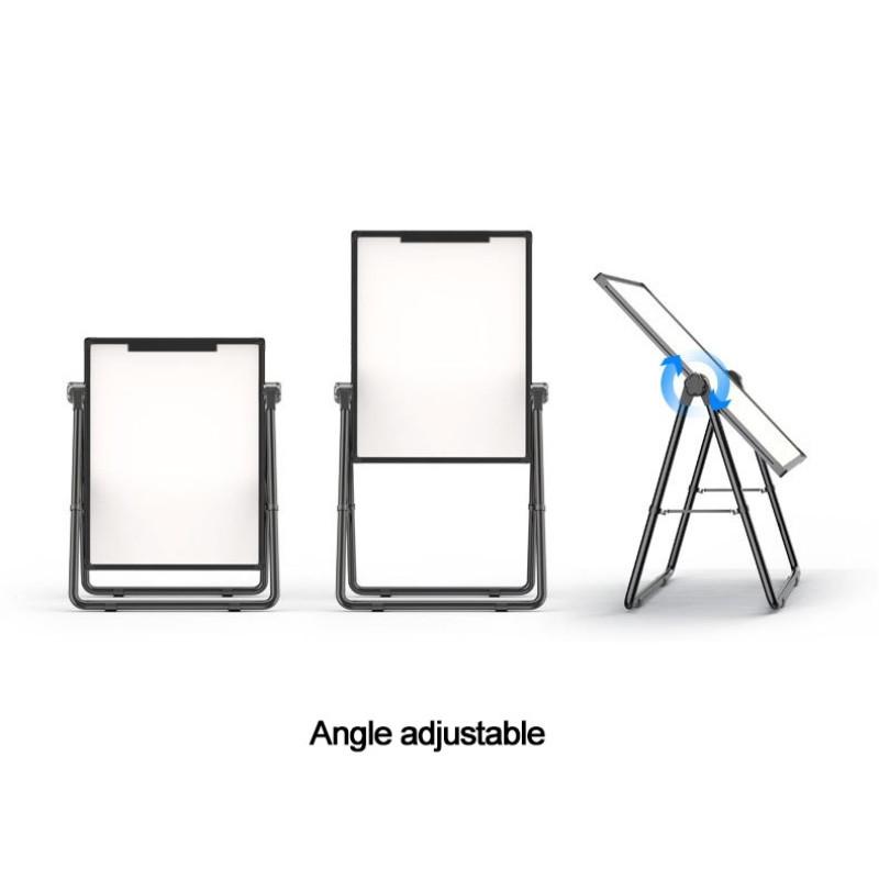 Magnetic Standing White Board Foldable Dual Sided Whiteboard Adjustable Height Notice Board 90x60cm