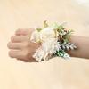 Wrist Corsage Bridesmaid Sisters Wedding Party Handmade Flower Artificial Silk Rose Bracelet Flowers Wedding Dancing Party Decor