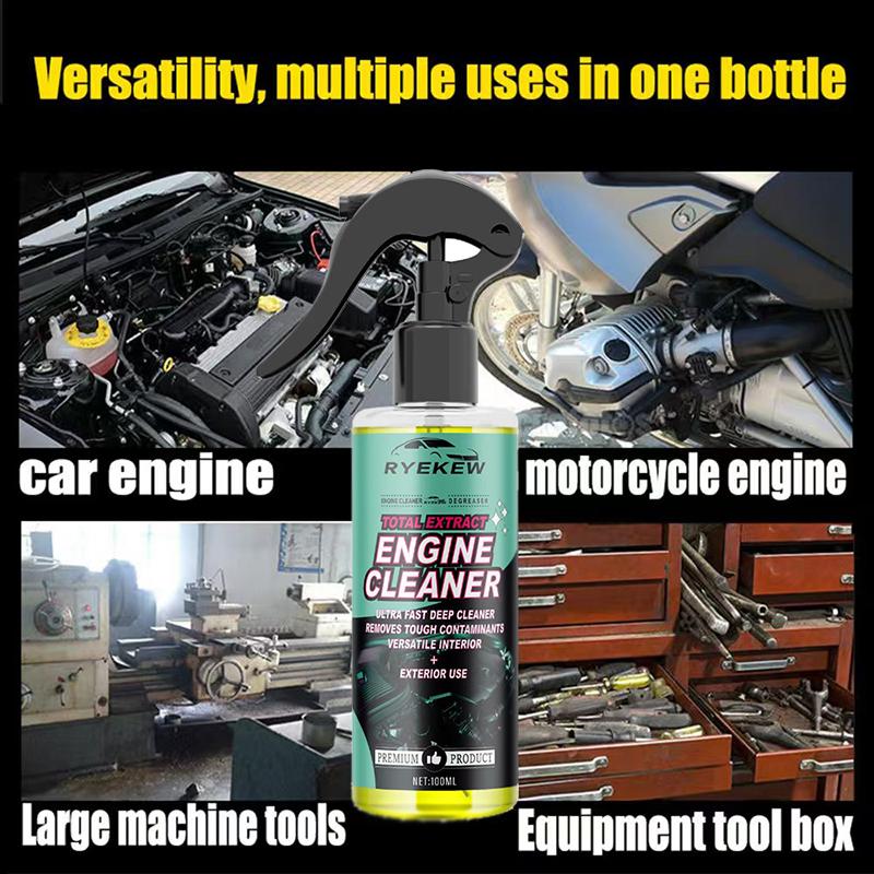 Car Engine Bay Cleaner  Automobile Engine Oil Stain Remover Degreaser Waterless Wash Detailer Decontamination Deep Degreasing