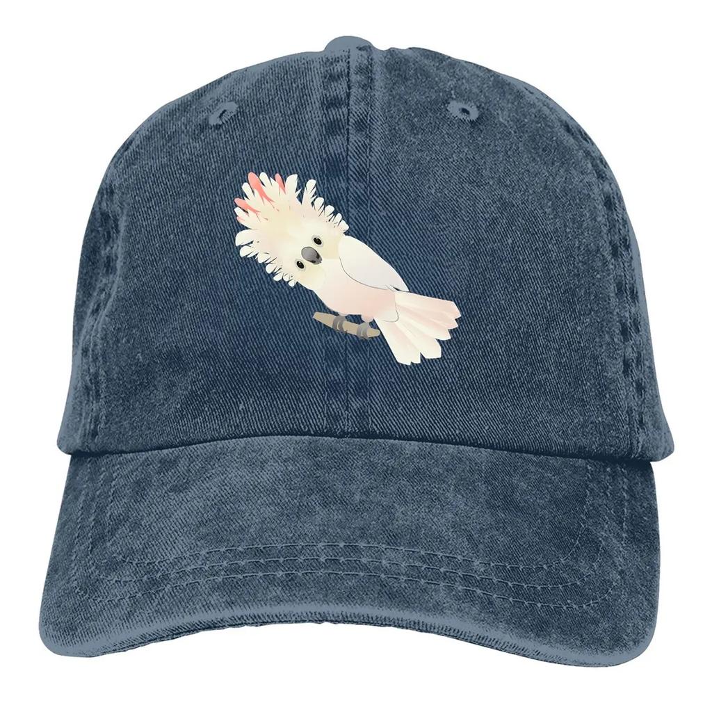 Pure Color Dad Hats Salmon Crested Cockatoo Women's Hat Sun Visor Baseball Caps Parrot Birds Pet Peaked Cap