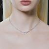 Full Diamond Double Ring Necklace Niche Design Clavicle Chain Lamp Luxury Cold Wind Pendant Premium Durable Quality