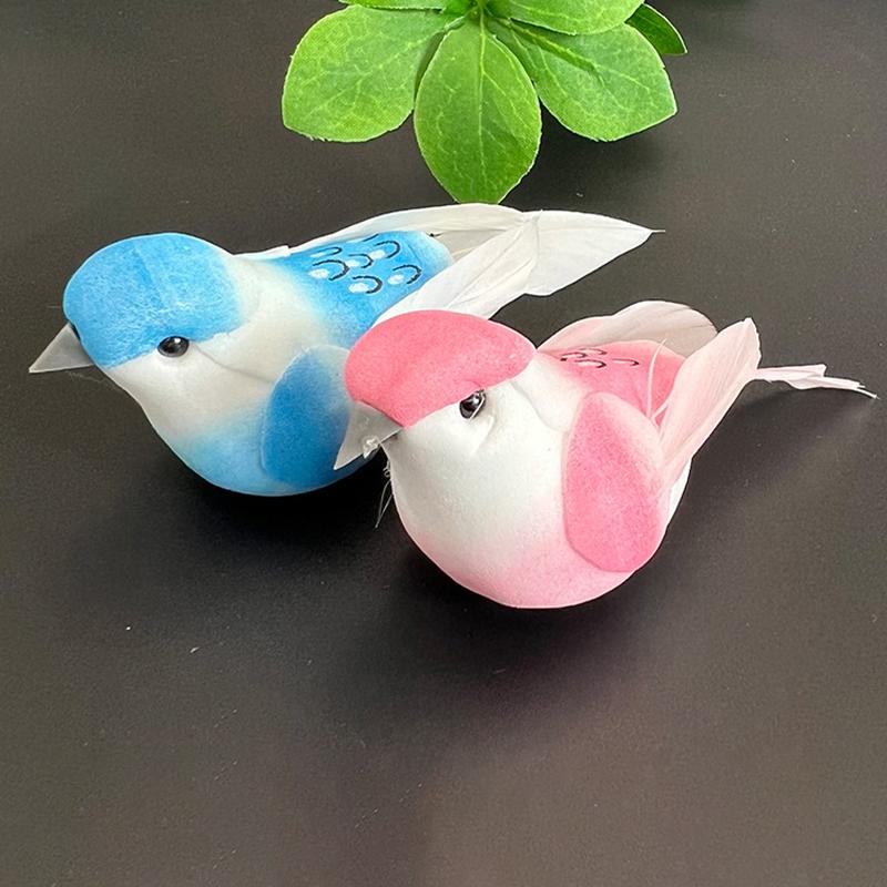 Cute Artificial Birds Fake Foam Animal Simulation Feather Birds Models Tit Diy Craft Home Garden Ornament Decoration