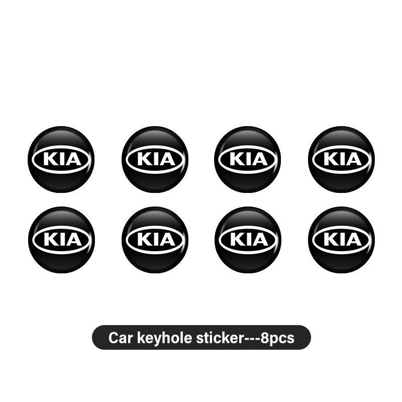 

For KIA 8/12/20PCS Car Remote Control Key Badge Emblem Stickers Decorat Accessory Sportage Rio Ceed Niro Soul Stonic Picanto