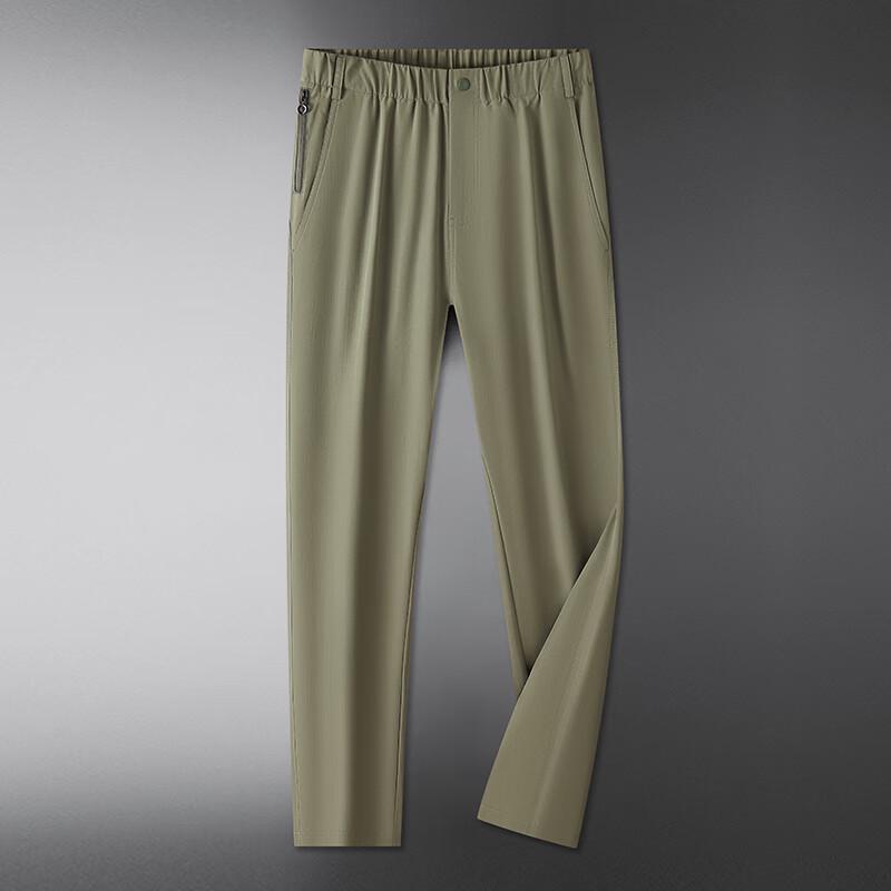 

DIBINZE Men s Plus Size Loose Fit Elastic Waist Quick-Dry Casual Outdoor Pants 3XL