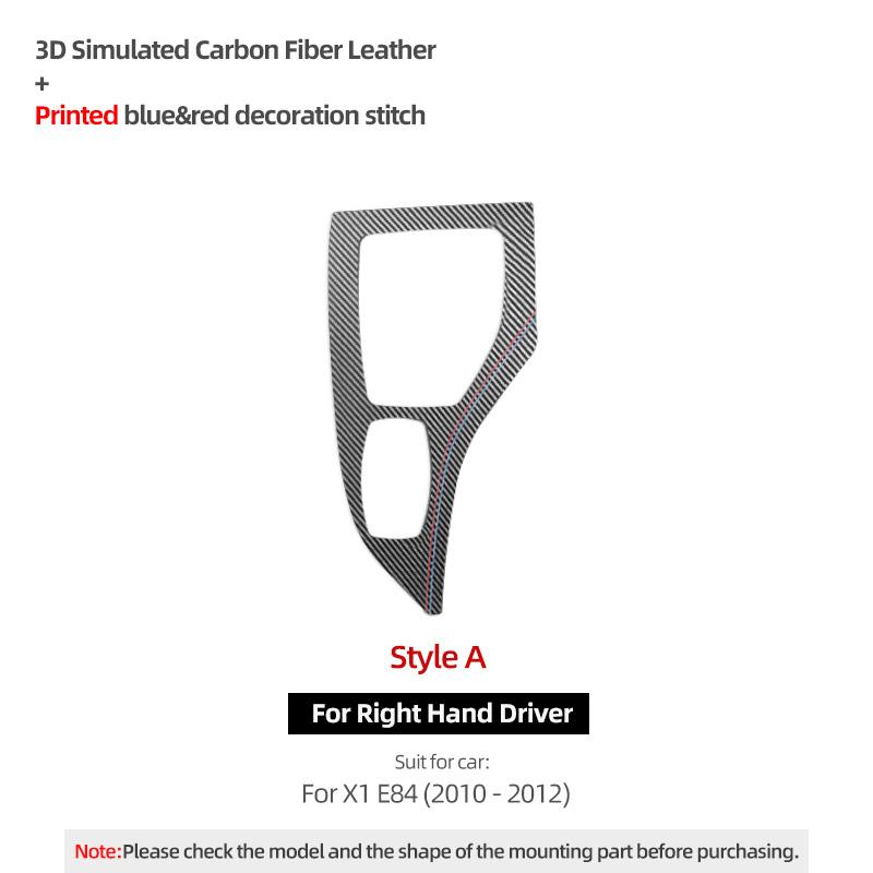 For BMW X1 E84 2010-2014 Made of Alcantara Car Interior Center Console Gear Shifter Panel Trim Performance Sticker Accessories