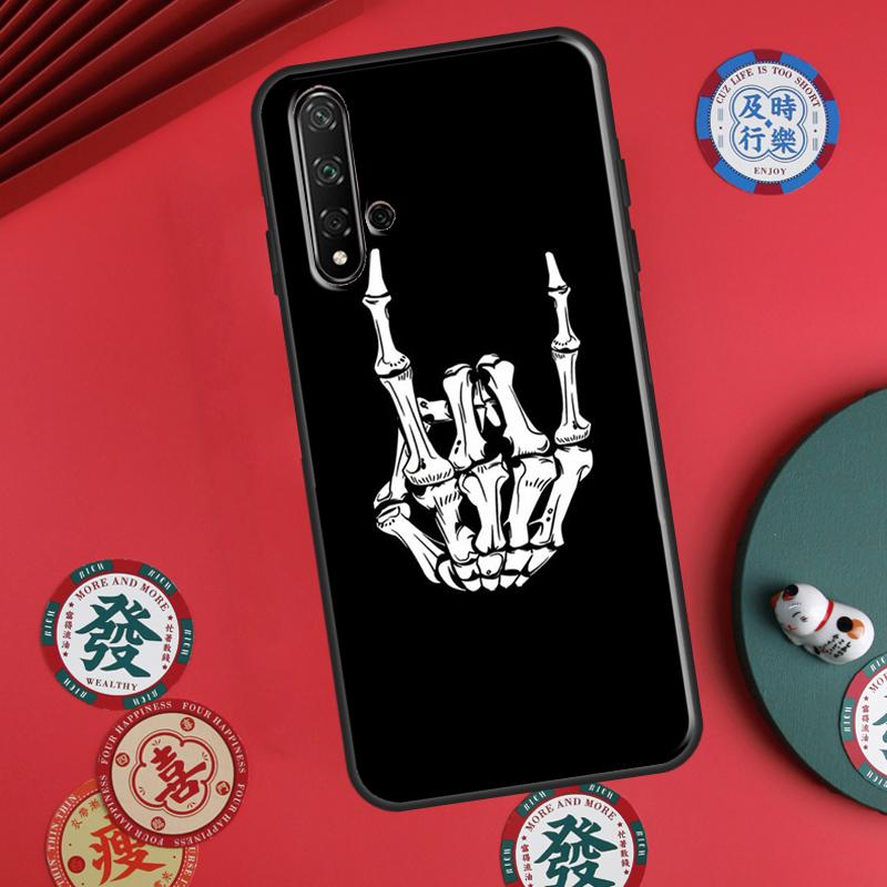 

Череп Рок-н-Ролл Для Huawei P30 P20 P40 Lite P60 Pro Nova 5T 12s 12i 11i Y90 Y70 Y60 Y61 Y91 Y72 9 10 SE Чехол Huawei P60 Pro