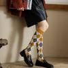 Fashion Plaid Women Stockings Long Socks Stockings Women College Style Knitted Cotton Knee Socks Stockings Japanese School Girls