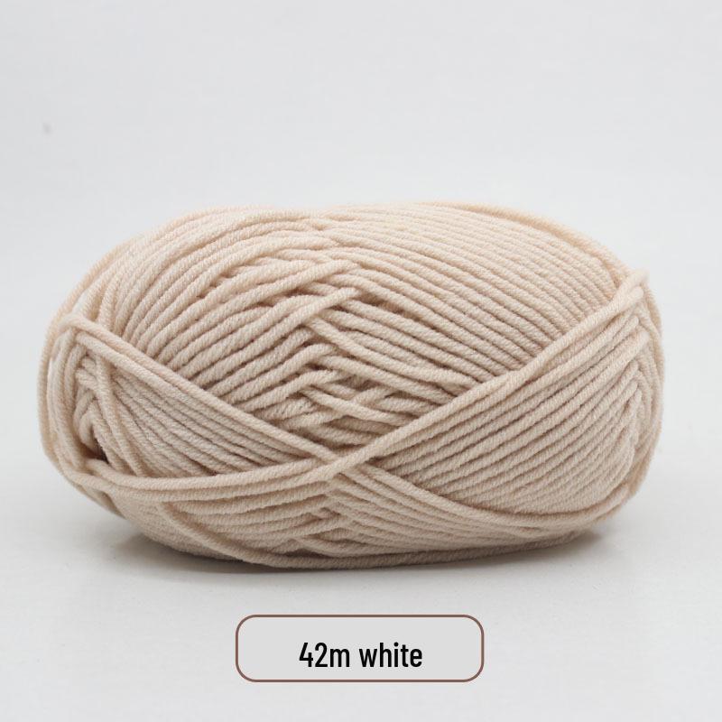5-Strand Milk Cotton Yarn Scarf & Hand-Knitted Hat Yarn - Baby Soft, Medium Thickness, Free Shipping