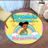 Custom Name Gracie's Corner Printed Round Rug Carpet Chair Rug Area Rug Entryway Doormats,for Office Chair Living Room Bedroom Kitchen Room.