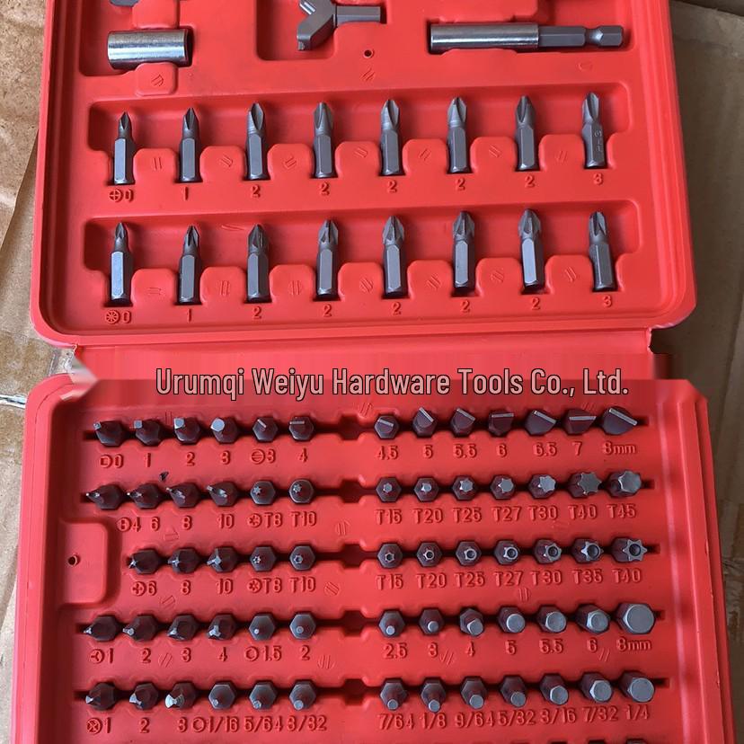 Extended Electric Screwdriver Bit Set with Holder & Rod