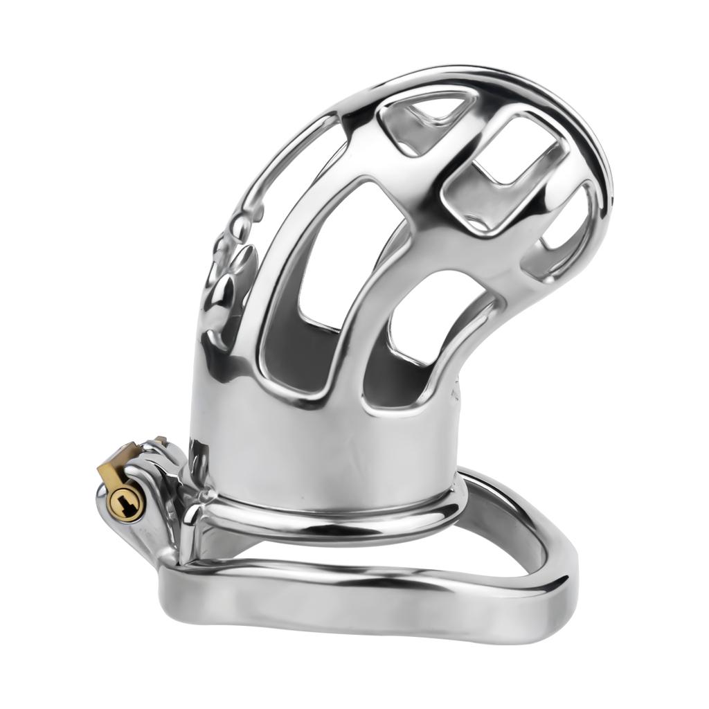 LEZEE Hollow Out Cock Cages Male Chastity Cage With Urethral Hole Metal Penis Lock Bondage Chastity Lock Sex Toys For Men