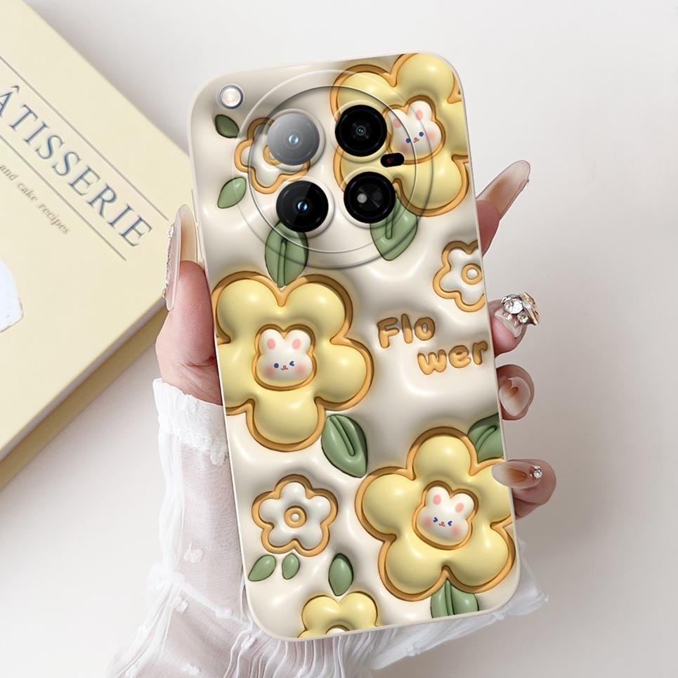 For Infinix Zero 40 4G 5G Back Cover 6.78" On Infinix X6860 X6861 Capa Flower Butterfly Women Fashion Phone Case Liquid Silicone