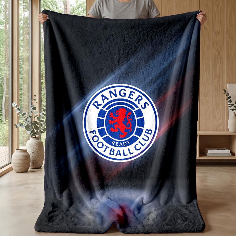 Rangers FC Soft Flannel Fleece Blanket Lightweight Cozy Warm Throw Blanket For Sofa Bed Home Decor