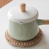 WTEMPO 1PC Handwoven Anti Scald Insulation Placemat Heat Resistant Pot Mat Household Hanging Handmade Tableware Pat