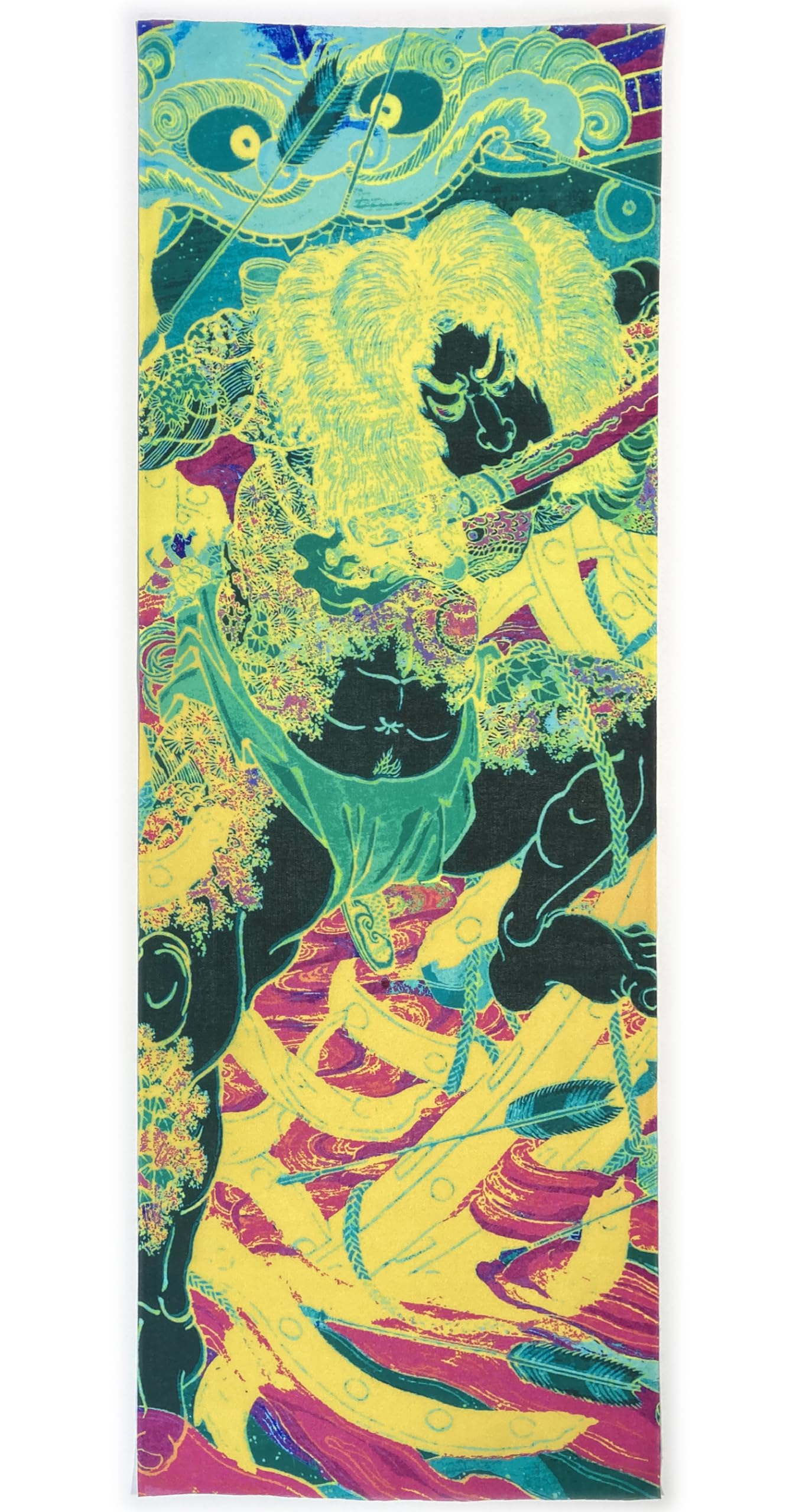 

полотенце для рук из популярной Суйкоден из 108 от Утагавы с безумной серией Укиё-э, «Один Герой», Куниёси, узор.