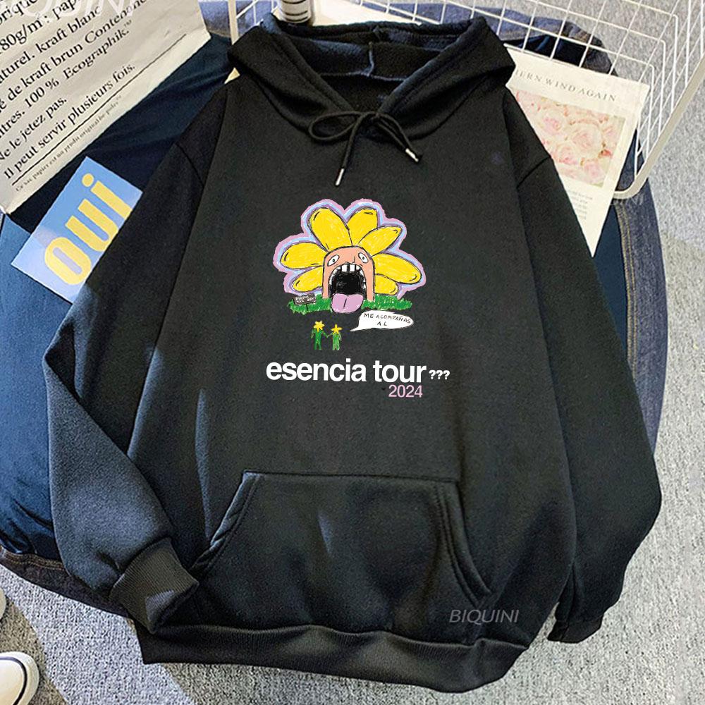 Flower Cartoon Graphic Hoodies  Humbe  Esencia Tour Sweatshirts Singer Printing Clothes Ropa Hombre Sudaderas Winter Hoodie