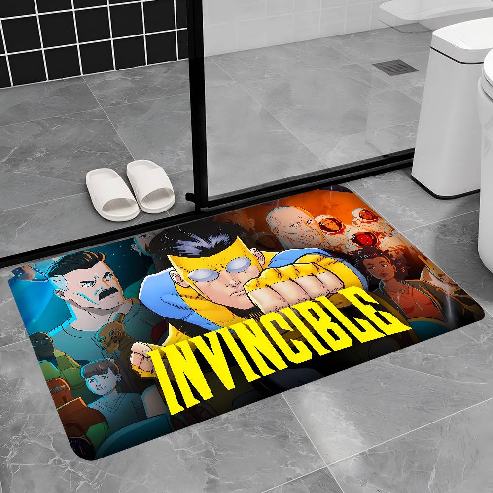 Superhero Invincible Anime Movie Door Mat Kids Room Bedroom Decoration Balcony Anti-Slip Doormat Living Room Doormat Area Rug