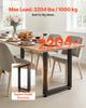 Table Legs, 750 x 600 mm (H x W) Square Steel Furniture Legs, Modular Design, Easy Assembly, 1000 kg Max Load Heavy Duty, for Home Office Desk,