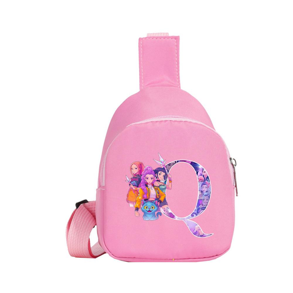 Anime Tegneserie 26 Engelsk Bogstav K-Pop Dæmonjægere Kawaii Brysttaske til Dreng Pige Skuldertaske Studerende Bærbar Crossbody Pung Barn Julegave