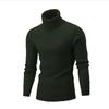 MAITA Casual Men Winter Solid Color Turtle Neck Long Sleeve Twist Knitted Slim Sweater
