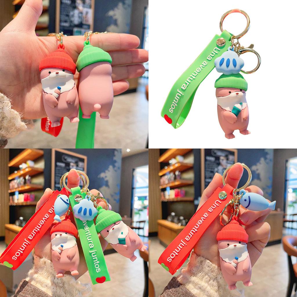 Entzückender Cartoon Seelöwen Schlüsselanhänger Süßes Tier Accessoire für Auto und Tasche