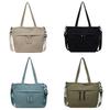 Minimalist Nylon Tote Bag With Top Zipper For Daily Commuting And Casual Wear