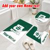 Personalized Plymouth Argyle FC 3Pcs Flannel Toilet Mat Set Custom Text Bathroom Rug Non Slip