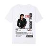 White Cotton T-Shirt Featuring Michael Jackson’s Bad Album Cover & 1987 Tracklist Print for Fans T-shirt