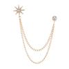 Snowflake Men's Brooch Hanging Chains Brooches ,Jewelry Accessories ,Fashionable Pin Lapel