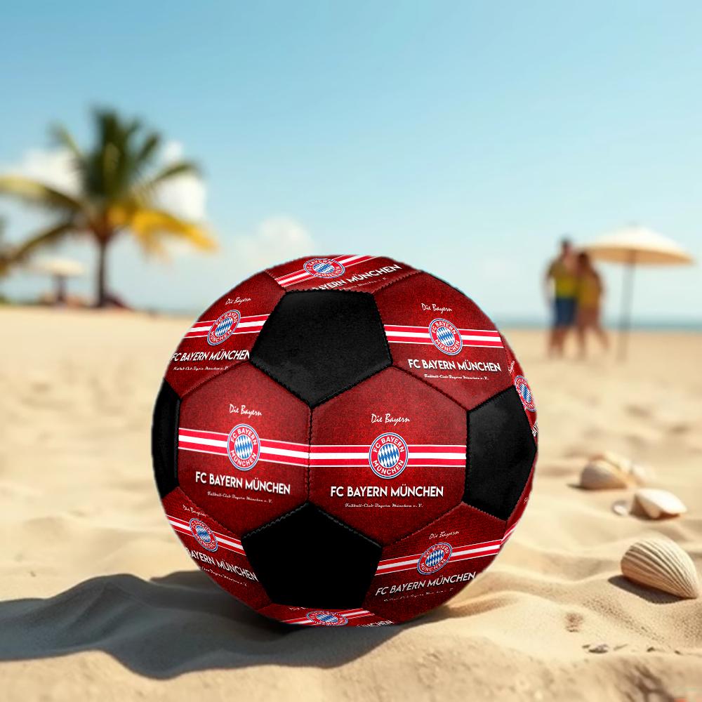 TAGLIA 5 Pallone da Calcio FC Bayern München Colorato Per Tutte le Età Cucito a Macchina PVC Pronto per la Competizione Resistente Alto Rimbalzo