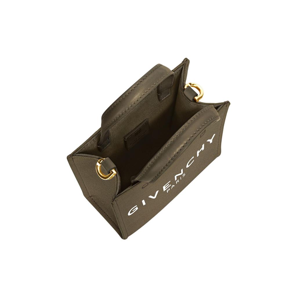 Givenchy G Tote Letter Logo Detachable Shoulder Strap Washable Canvas Tote Bag Shopping Bag Handbag Mini Women Tote Bags Dark-Khaki BB50R9B1QY-313