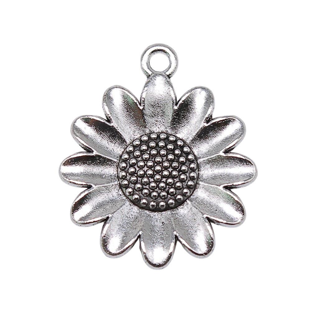 Flowers Of Life Charms Vintage Alloy Pendants For Nature Inspired Jewelry Making