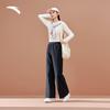 Damen High-Waist Weitbein Freizeithose